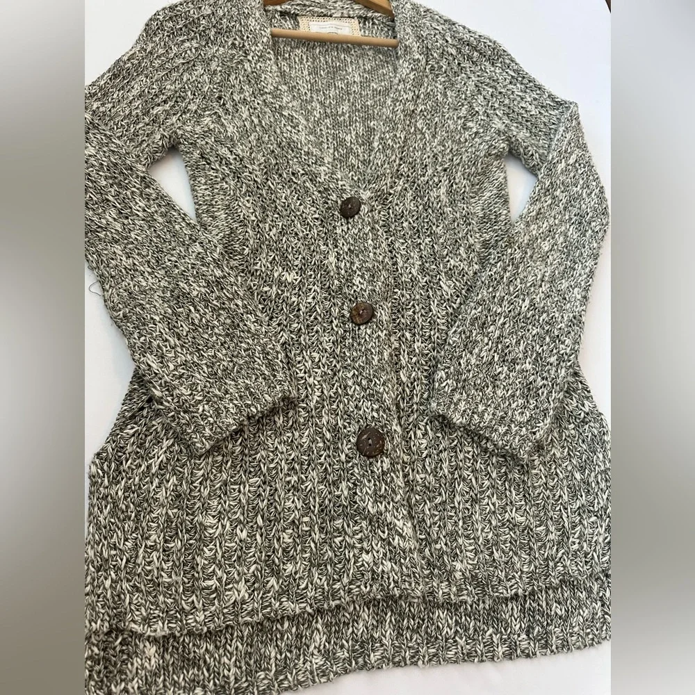 Anthropologie Angel Of The North Women’s S Mori Marled Grey Knit Cardigan - Picture 4 of 6